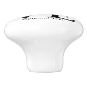 ラブシックモダンかわいい白黒ベッドルームドレッサー セラミックノブ (側面)