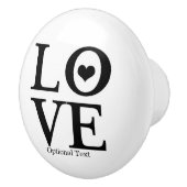 ラブシックモダンかわいい白黒ベッドルームドレッサー セラミックノブ (右)