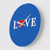 ラブシモダンック ラージ壁時計 (傾斜)