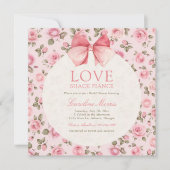 ラブシャッエレガントクフィアンスパーティーブライダルシャワー 招待状 (正面)