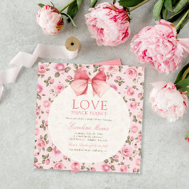 ラブシャッエレガントクフィアンスパーティーブライダルシャワー 招待状