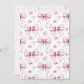 ラブシャックピンクボウコケットブライダルシャワー 招待状 (裏面)