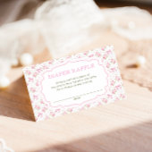 ラブシャックピンク赤ちゃんシャワーおむつラッフルチケット エンクロージャーカード