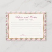 ラブシャックフィアンスアドバイスウィッシュブライダルシャワー エンクロージャーカード (正面)