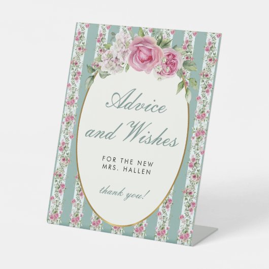 ラブシャックフィアンスアドバイスウィッシュブライダルシャワー 台座サイン (正面)