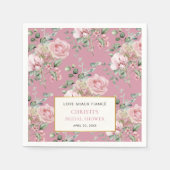 ラブシャックフィアンスガーデンティーパーティーブライダルシャワー スタンダードカクテルナプキン (正面)