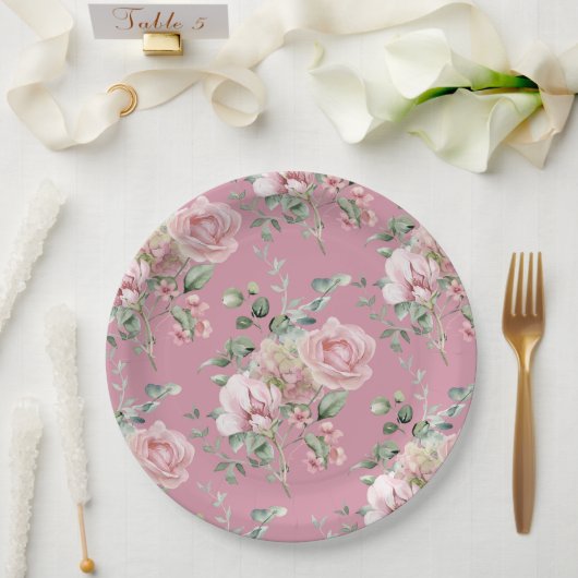 ラブシャックフィアンスガーデンティーパーティーブライダルシャワー ペーパープレート (ウェディング)