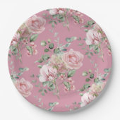 ラブシャックフィアンスガーデンティーパーティーブライダルシャワー ペーパープレート (正面)