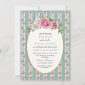 ラブシャックフィアンスガーデンパーティーシックブライダルシャワー 招待状 (正面)