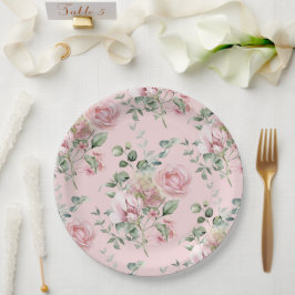 ラブシャックフィアンスガーデンパーティーブライダルシャワー ペーパープレート