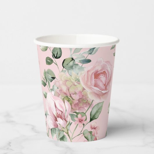 ラブシャックフィアンスガーデンパーティーブライダルシャワー 紙コップ (左)