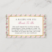 ラブシャックフィアンステアパーティーブライダルシャワーレシピ エンクロージャーカード (正面)