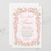 ラブシャックフィアンスピンクボウフローラブライダルシャワー 招待状 (正面/裏面)