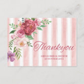 ラブシャックフィアンスピンクボウブライダルシャワー サンキュー エンクロージャーカード (正面)