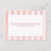 ラブシャックフィアンスピンクボウブライダルシャワー サンキュー エンクロージャーカード (裏面)