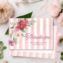 ラブシャックフィアンスピンクボウブライダルシャワー サンキュー