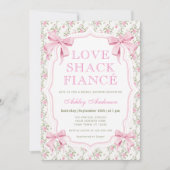 ラブシャックフィアンスピンクボウブライダルシャワー 招待状 (正面)