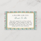 ラブシャックフィアンスフローラブライダルシャワーレシピ エンクロージャーカード (正面)