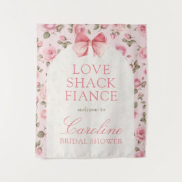 ラブシャックフィアンスブライダルシャワーウェルカムサイン タペストリー