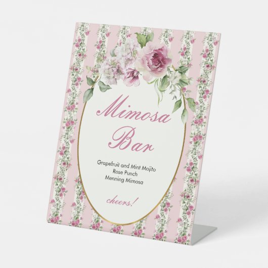 ラブシャックフィアンスブライダルシャワーミモザバー 台座サイン (正面)