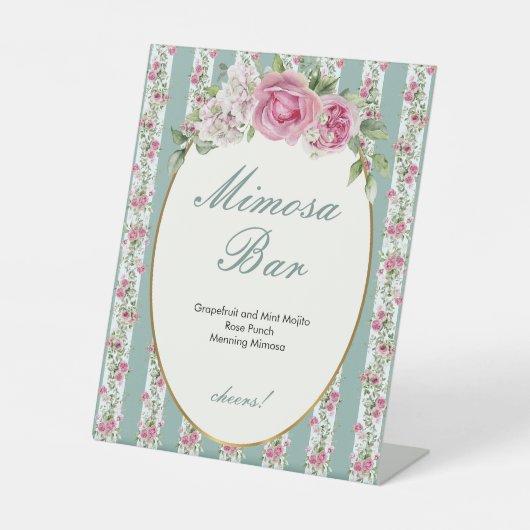 ラブシャックフィアンスミモザバーブライダルシャワー 台座サイン (正面)