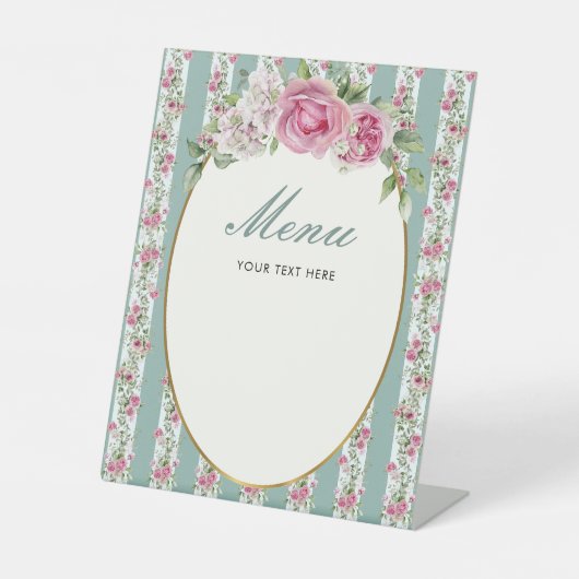 ラブシャックフィアンスメニューブライダルシャワー 台座サイン (正面)