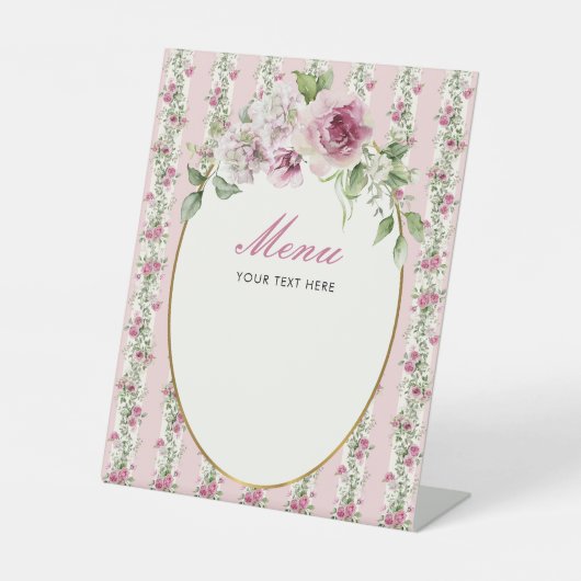 ラブシャックフィアンスメニューブライダルシャワー 台座サイン (正面)