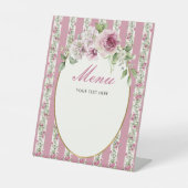 ラブシャックフィアンスメニュー赤面ピンクブライダルシャワー 台座サイン (正面)