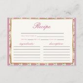 ラブシャックフィアンスレシピピンクブライダルシャワー エンクロージャーカード (正面)