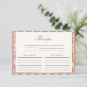 ラブシャックフィアンスレシピピンクブライダルシャワー エンクロージャーカード (スタンド正面)