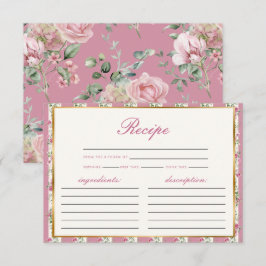 ラブシャックフィアンスレシピピンクブライダルシャワー エンクロージャーカード