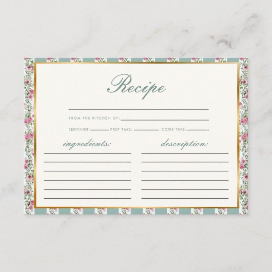 ラブシャックフィアンスレシピブライダルシャワー エンクロージャーカード (正面)