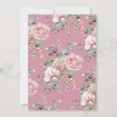 ラブシャックフィアンス赤面ピンクガーデンブライダルシャワー 招待状 (裏面)