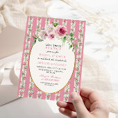 ラブシャックフィアンス赤面ピンクガーデンブライダルシャワー 招待状