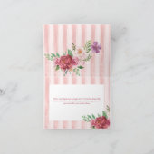 ラブシャックフィアンセ ピンクの弓のウェディングシャワー サンキューカード (内部)