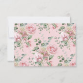 ラブシャックフィアンセ ピンク ブライダルシャワー サンキューカード (裏面)