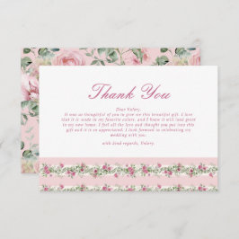 ラブシャックフィアンセ ピンク ブライダルシャワー サンキューカード