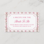 ラブシャックブライダルシャワー共有Aレシピ エンクロージャーカード (正面)