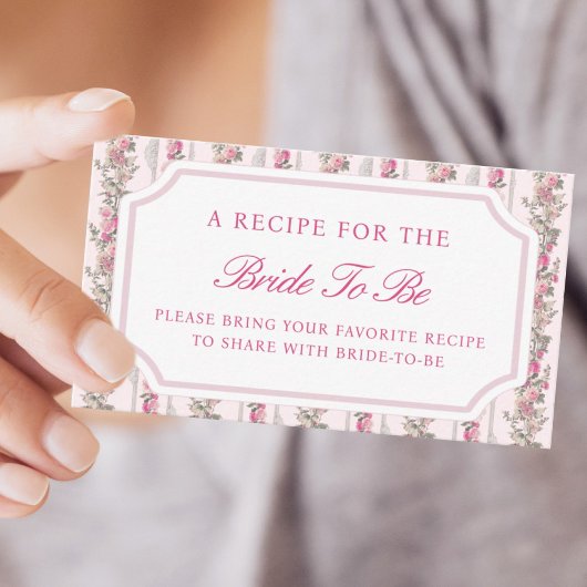 ラブシャックブライダルシャワー共有Aレシピ エンクロージャーカード