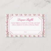 ラブシャックベビーシャワーおむつラッフルチケット エンクロージャーカード (正面)