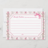 ラブシャックベビーシャワー家族の伝統カード サンキューカード (正面)