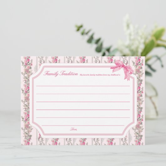 ラブシャックベビーシャワー家族の伝統カード サンキューカード (スタンド正面)