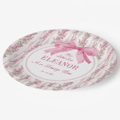 ラブシャックヴィンテージファンシーワンガール誕生日 ペーパープレート (アングル)