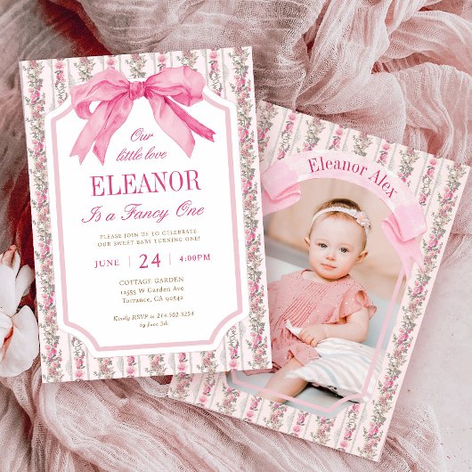 ラブシャックヴィンテージファンシーワンガール誕生日 招待状