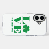 ラブシャムロッククローバーアイリッシュカスタム文字グリーンホワイト Case-Mate iPhoneケース (裏面 (横))