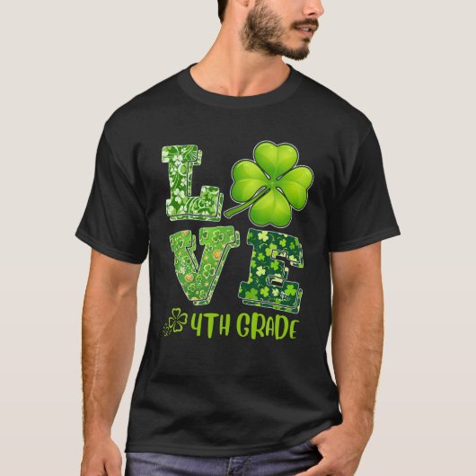 ラブシャムロック4年生4年生St patricksD Tシャツ (正面)