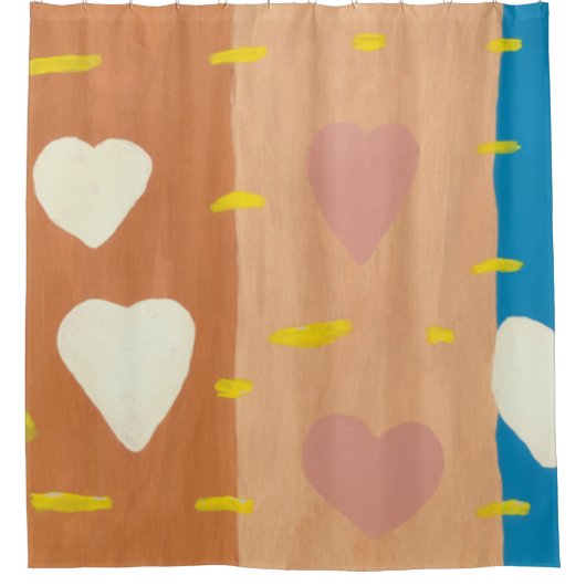 ラブシャワーカーテンの風 シャワーカーテン (正面)