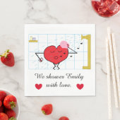 ラブシャワーブライダルシャワー スタンダードランチョンナプキン (インサイチュ)