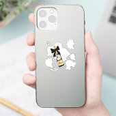 ラブシャンパンボトルブラックボウ シール (スマートフォン)