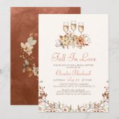 ラブシャンパン ブライダルシャワー 招待状 (正面/裏面)